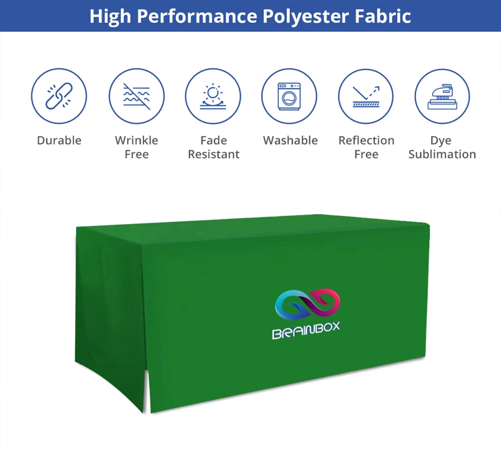 3 sided - Open Corner Table Covers - 8' x 2.5' 5