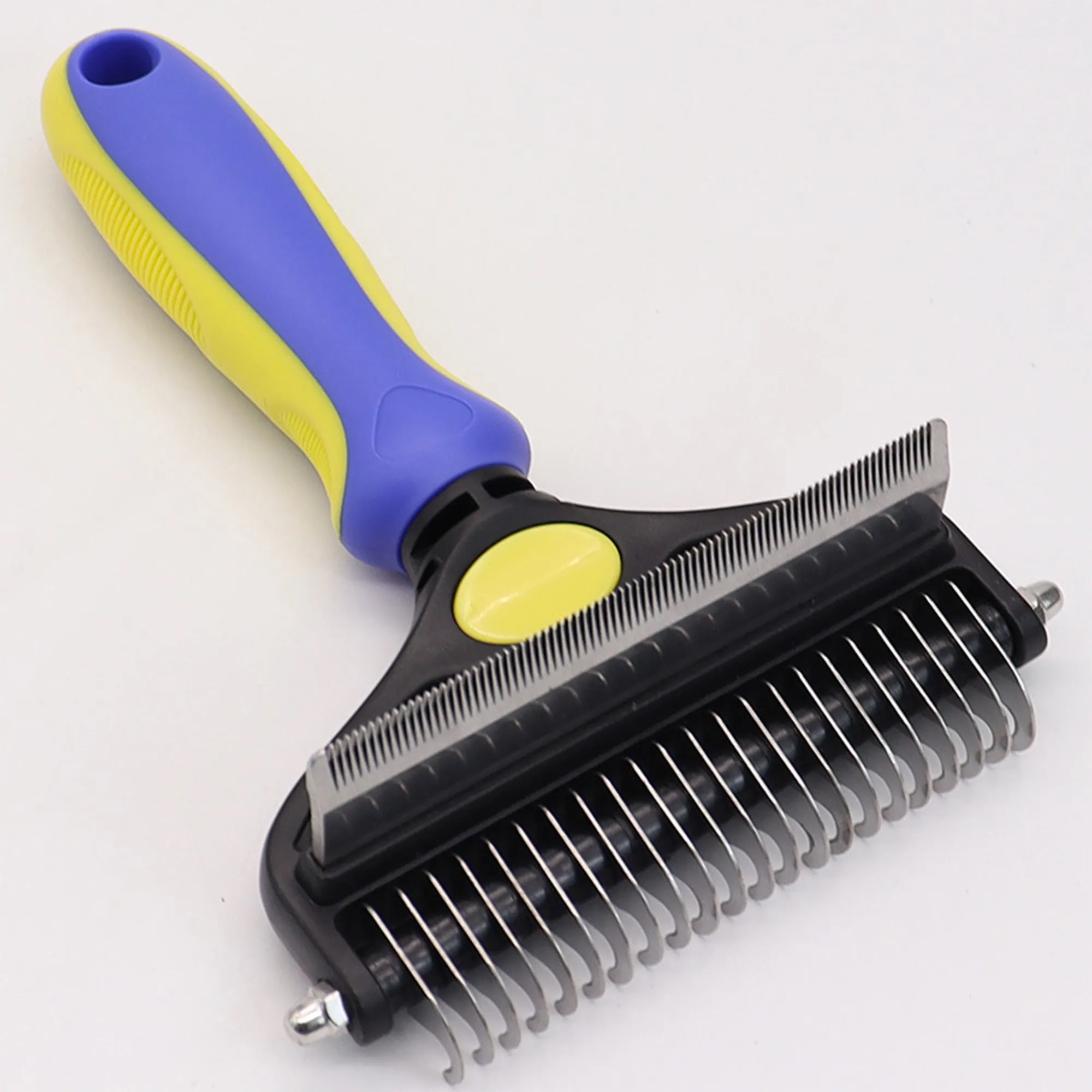 Dual Head Pet Grooming Brush For Detangling And Smoothing 9