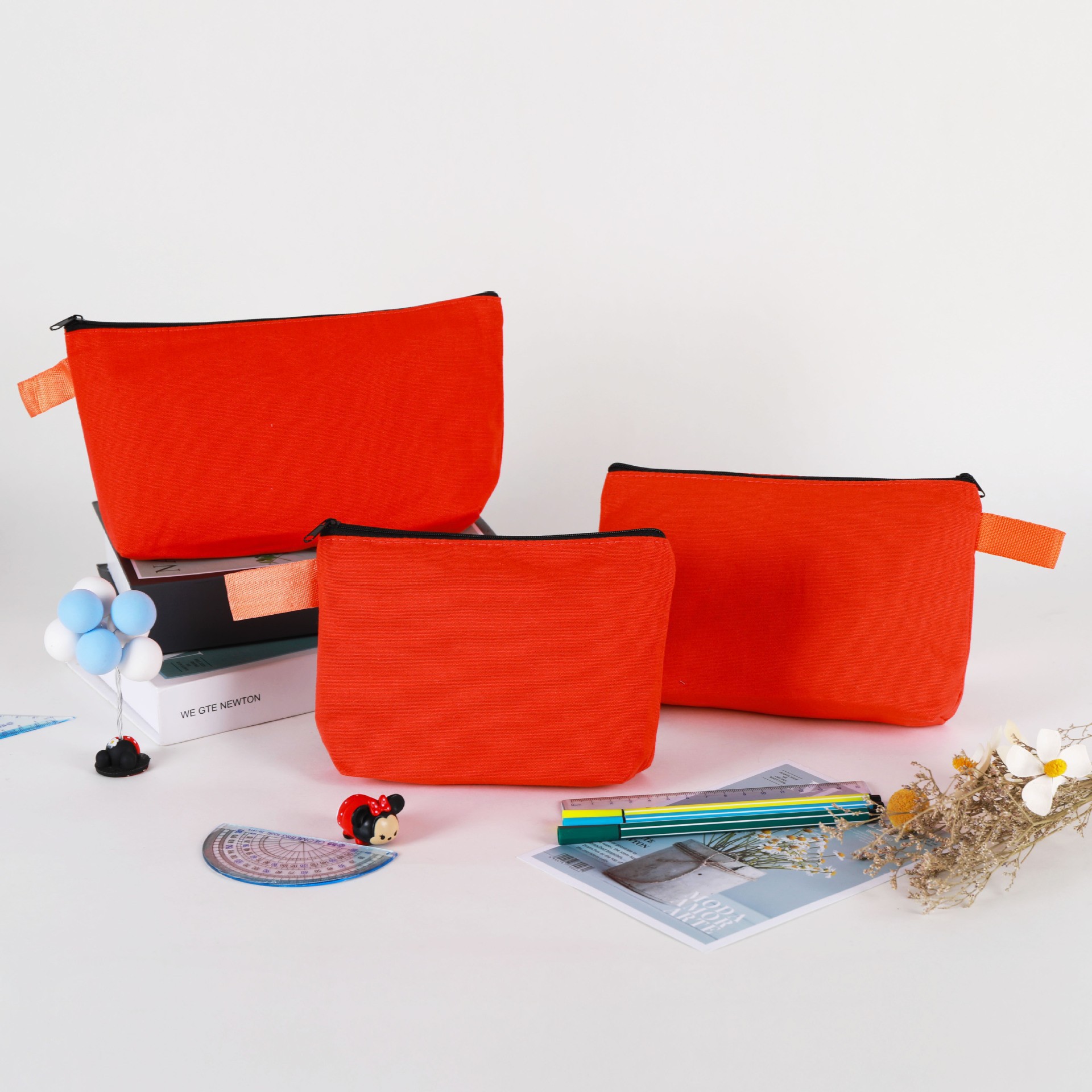 Canvas Pencil Case Makeup Bag 6