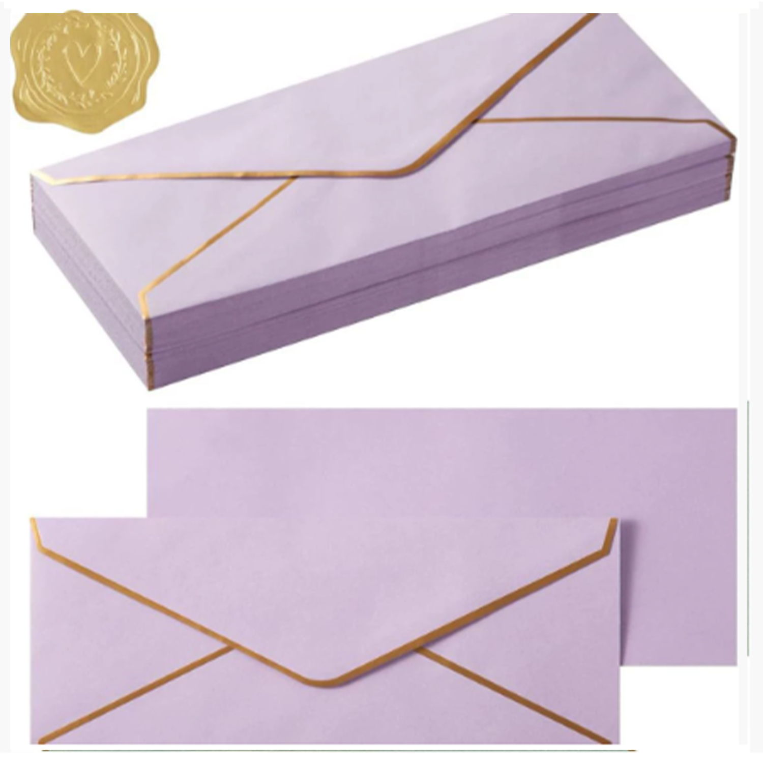 Elegant Gold-Foil Invitation Envelope 4