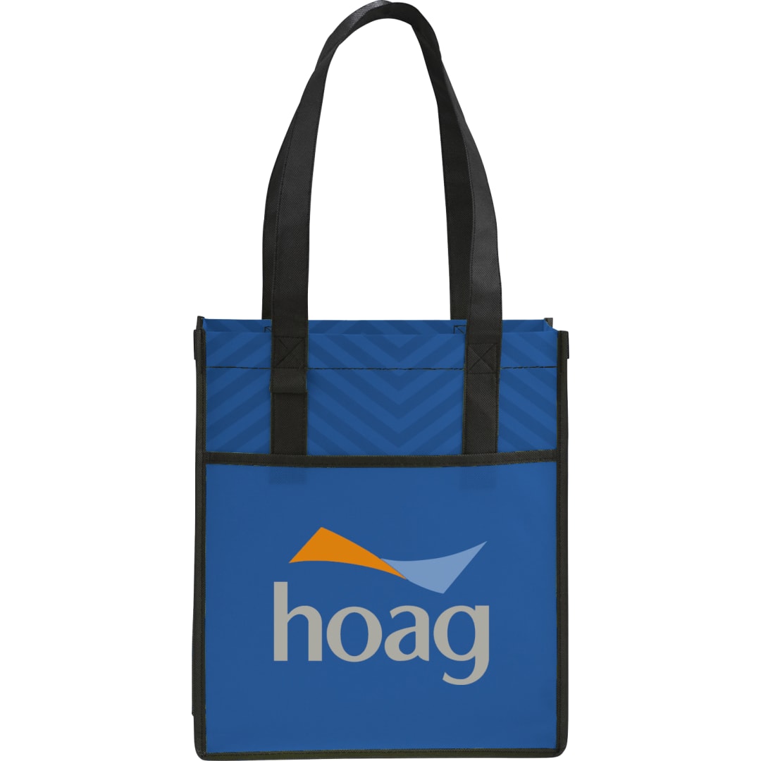 Printed Chevron Non-Woven Shopper Tote 34