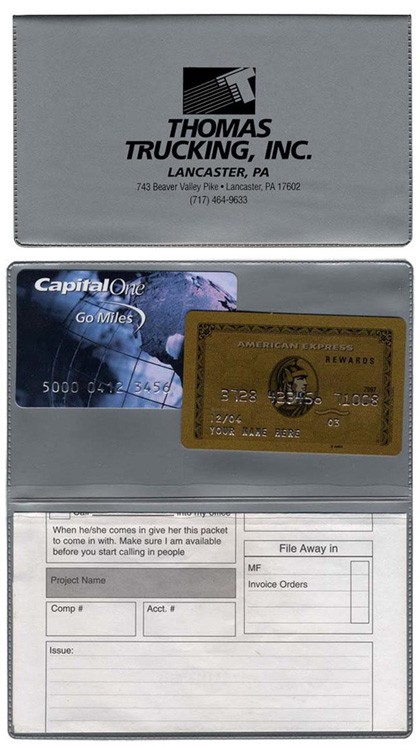 Card Case with 2 Clear Pockets 8