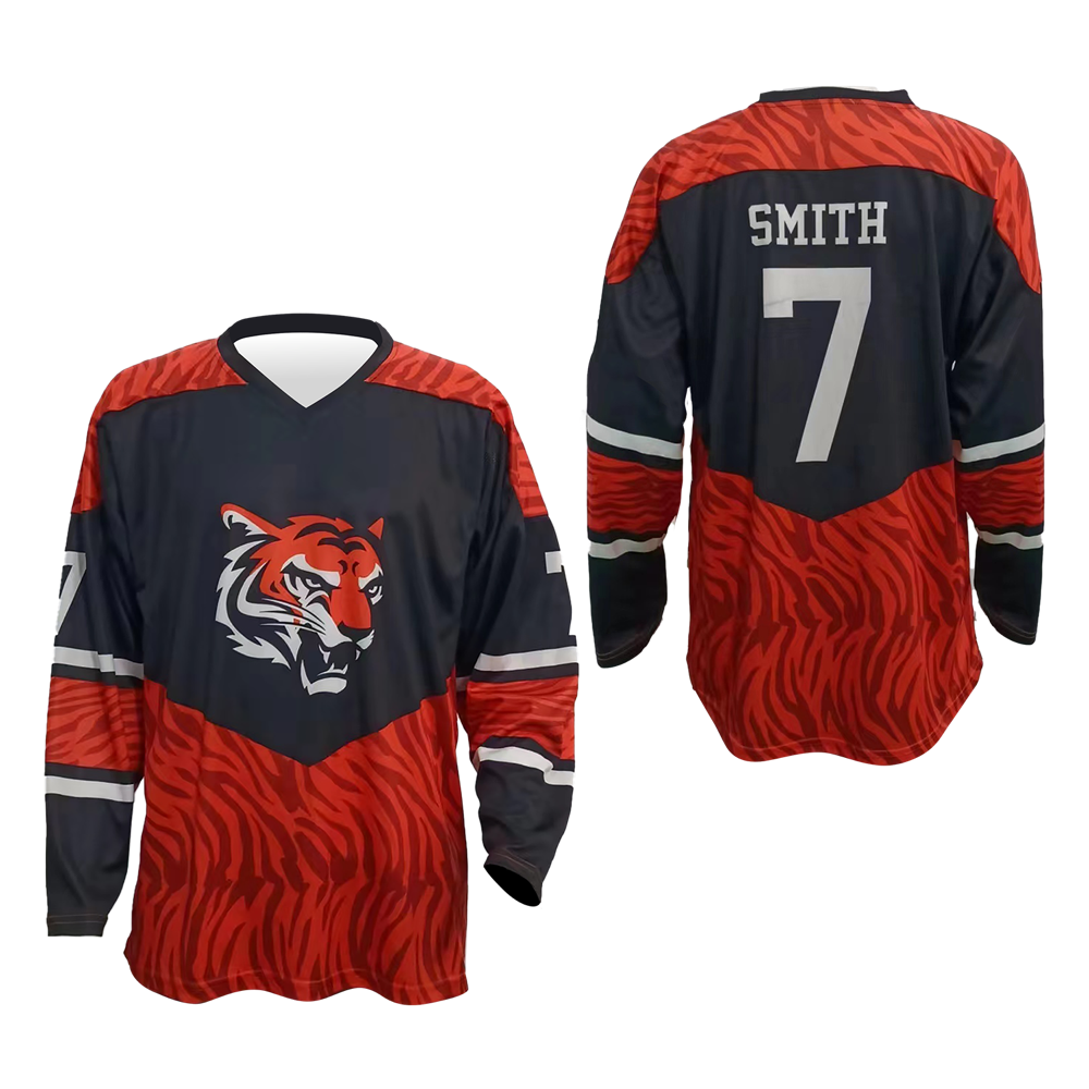 Men's Hockey V-Neck Pinhole Polyester Jersey 1
