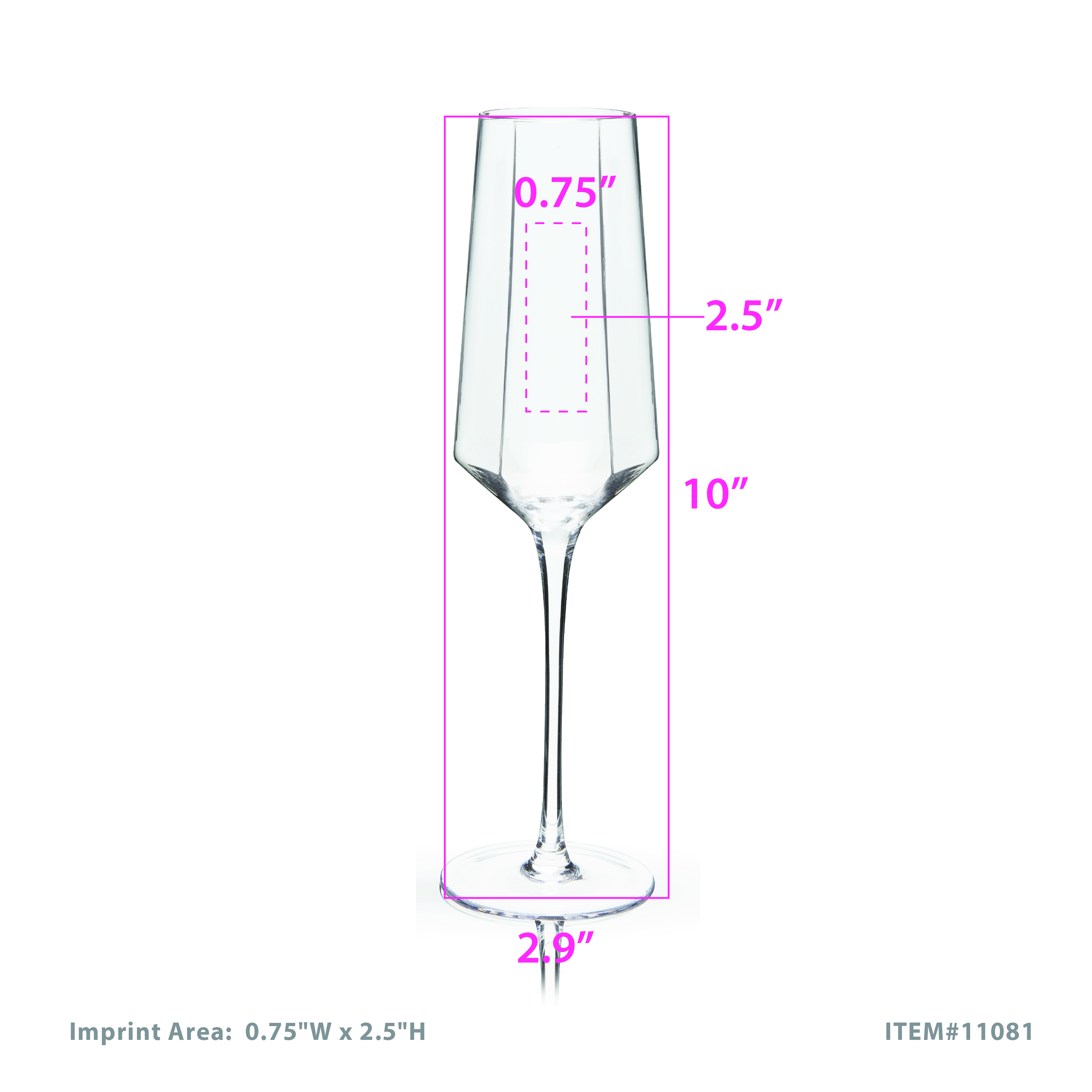 Viski® Seneca Crystal Champagne Flute 8