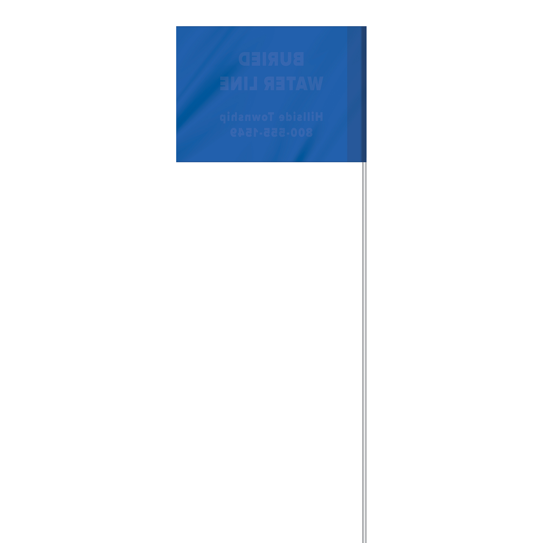 1-Color 2.5" x 3.5" Custom Vinyl Marking Flag w/11.5" Plastic Staff 14