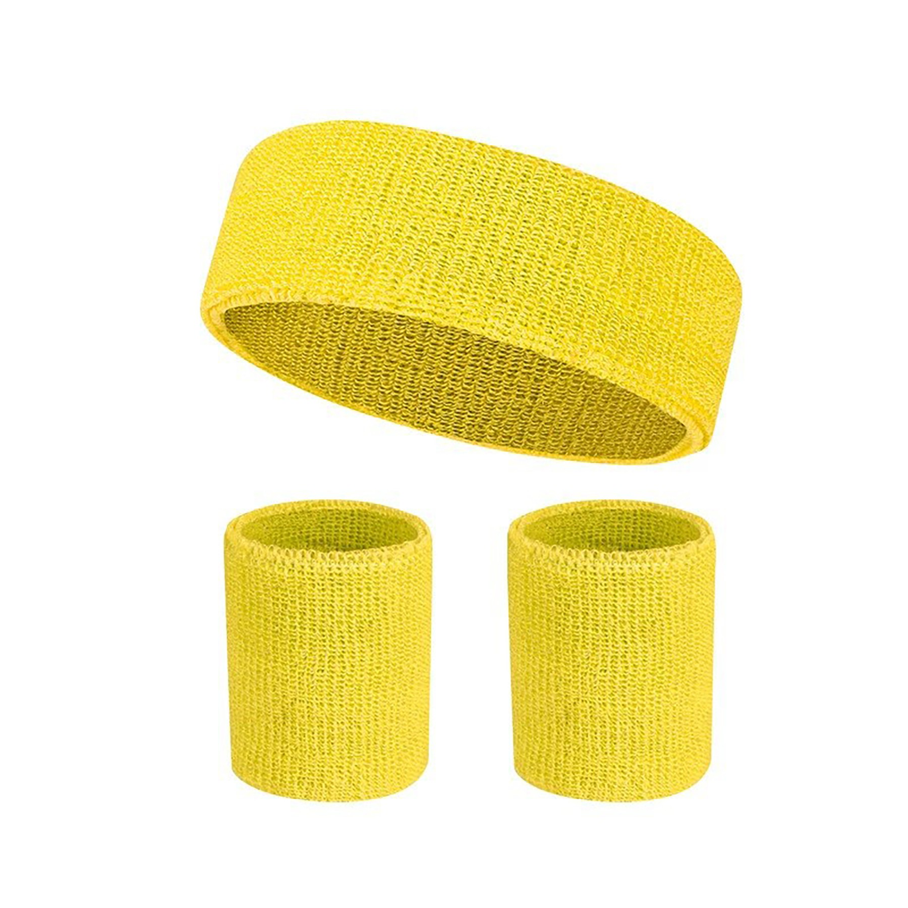 Solid Color 3 Pieces Bracer Wristband Sweatband 4