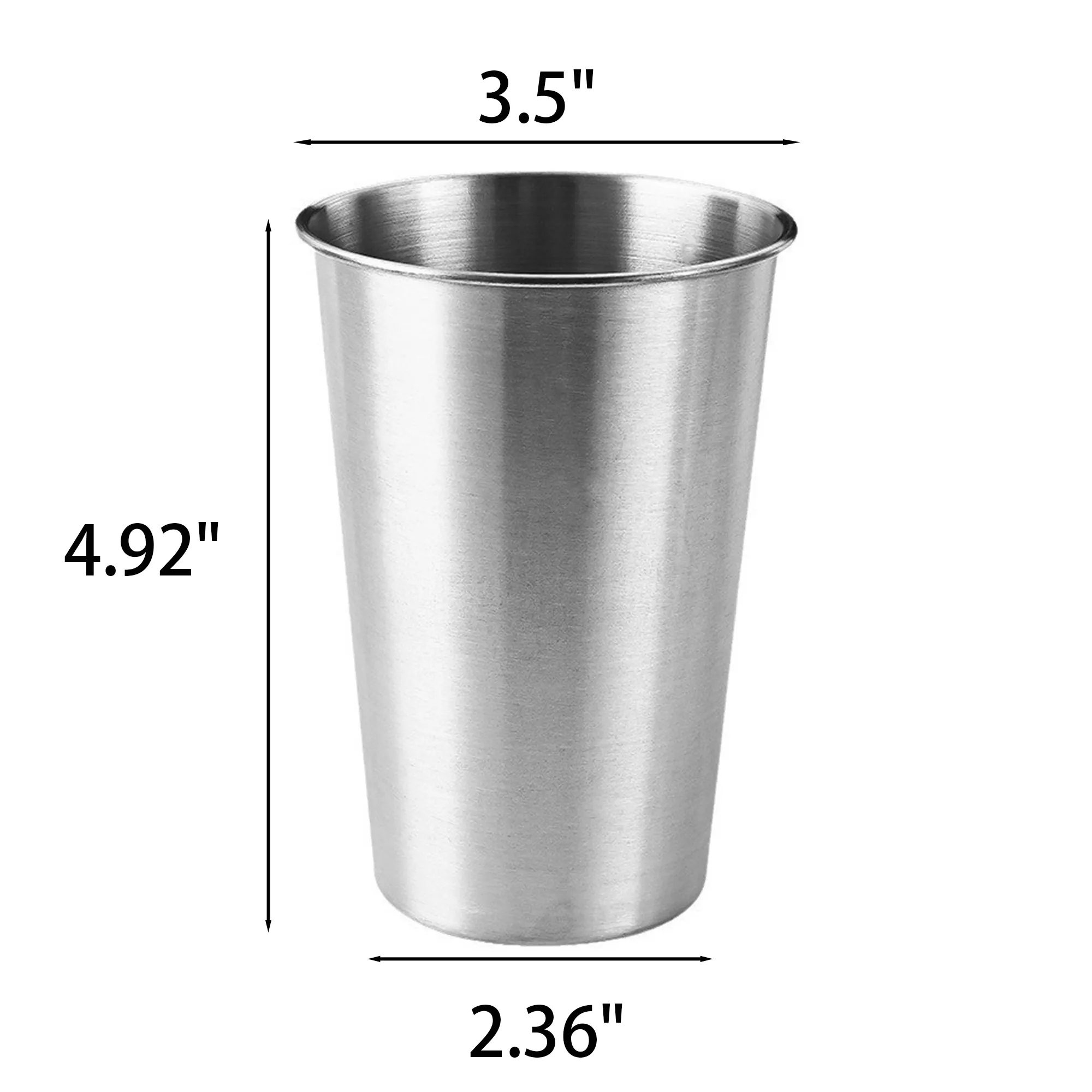 16.9oz Stainless Steel Pint Cup 2
