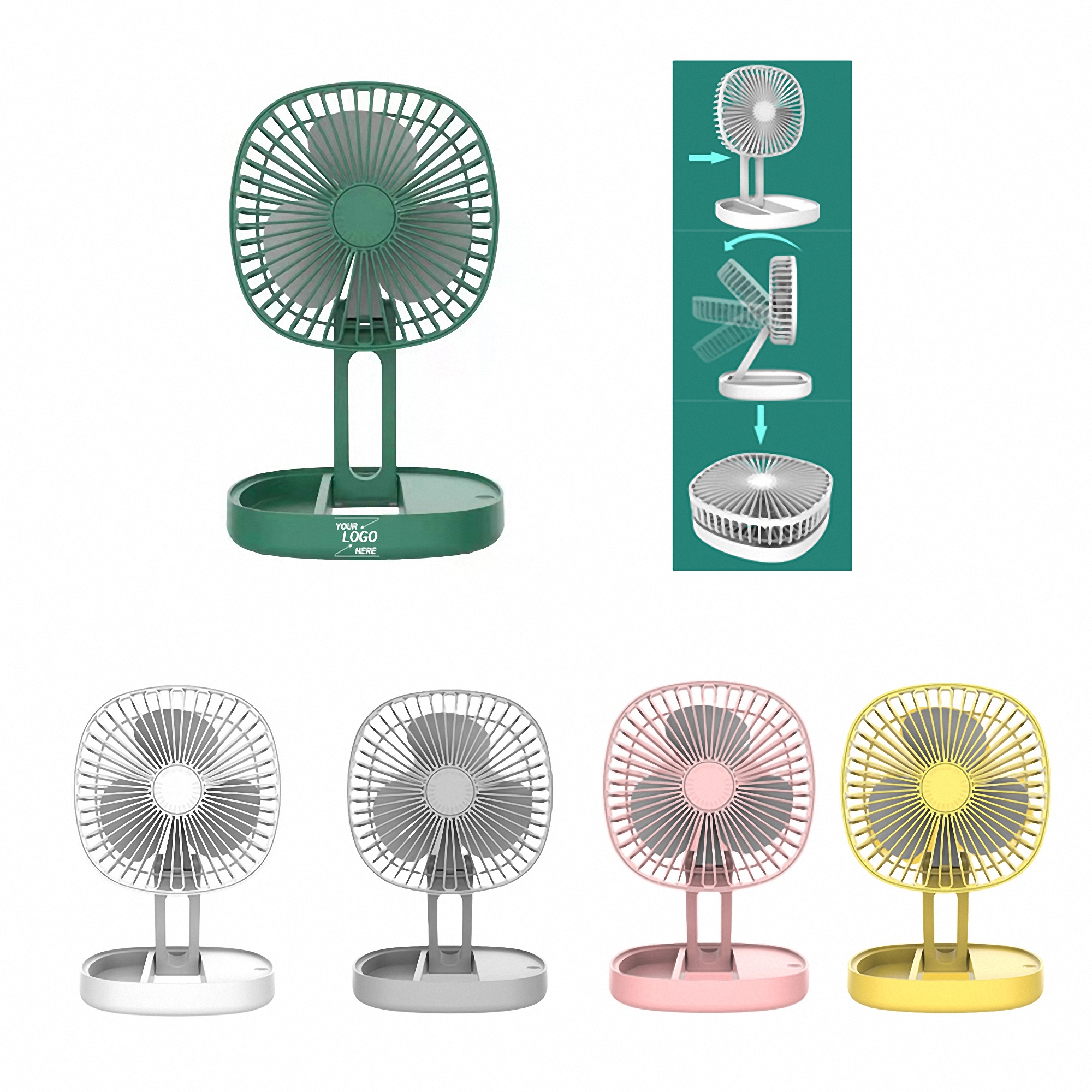 Portable Foldable 6.6" Desktop Aromatherapy Humidifier Fan 2