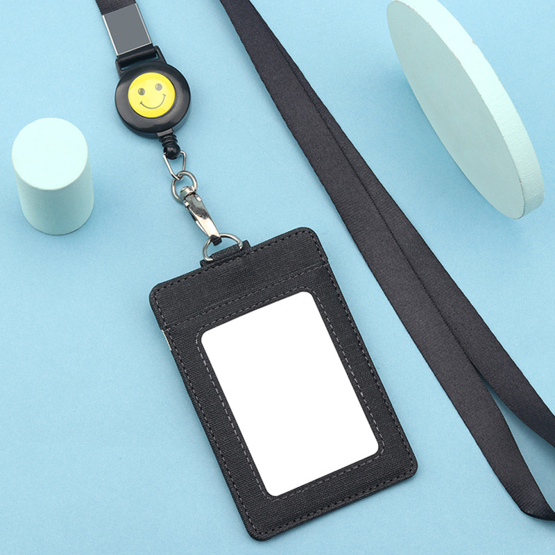Canvas Badge Holder with Telescopic Lanyard 11
