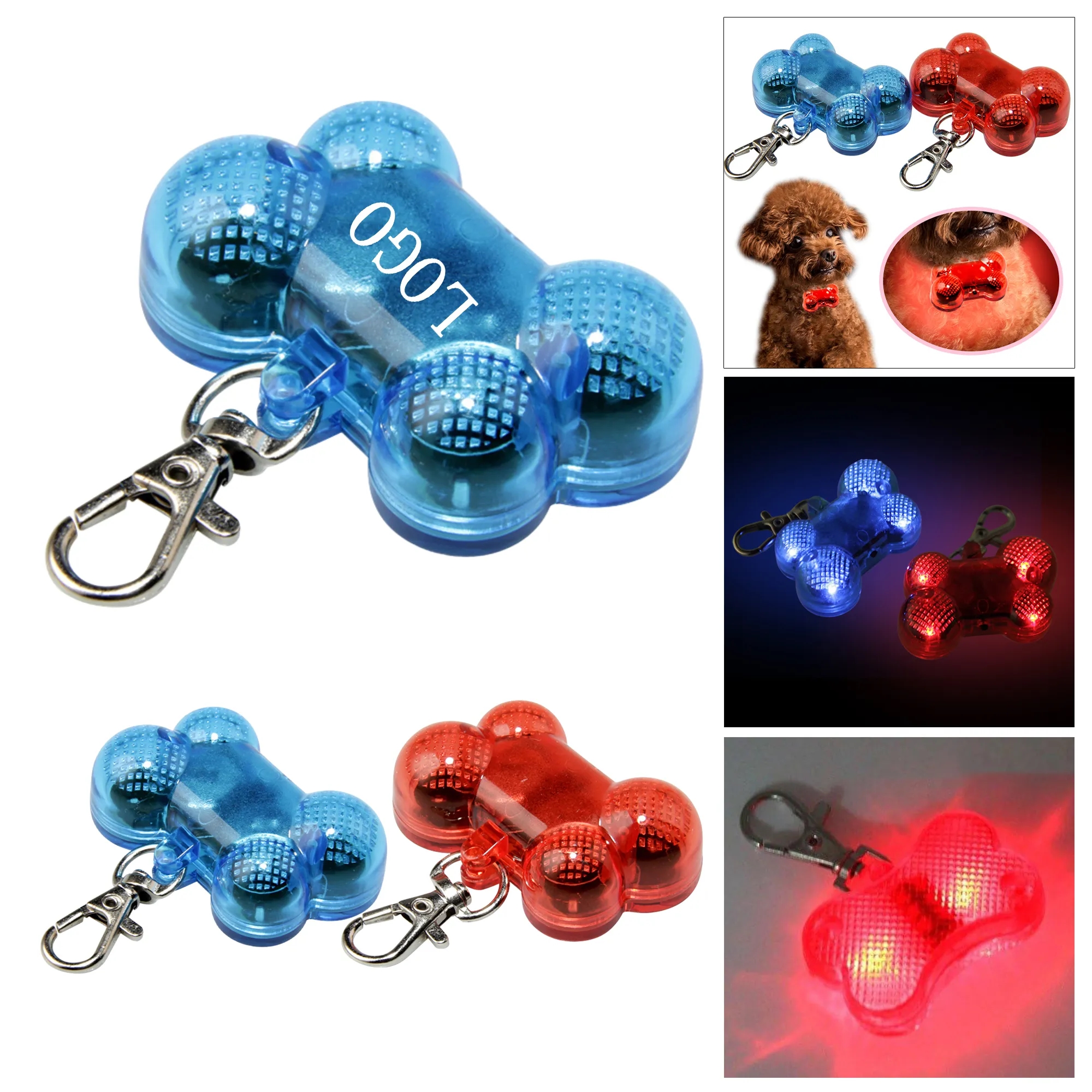 Glowing LED Pet Name Pendant 1