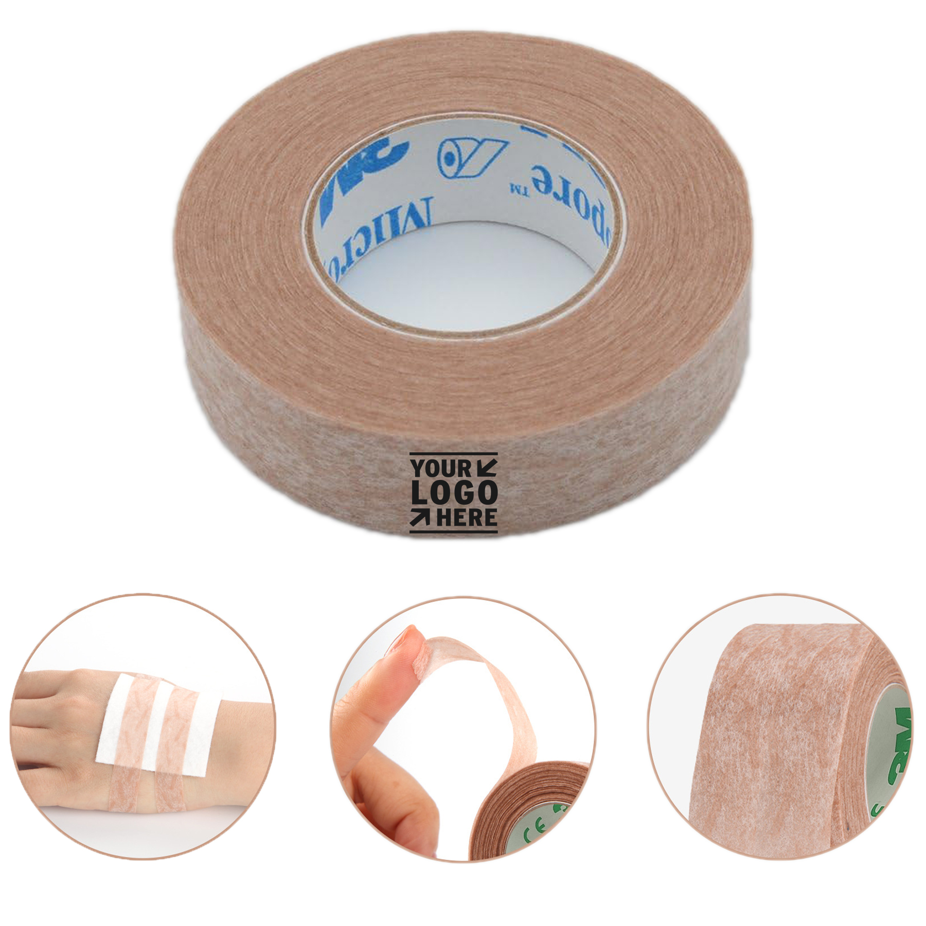 
0.5" Wide 3M Micropore Tan Surgical Tape Roll 2
