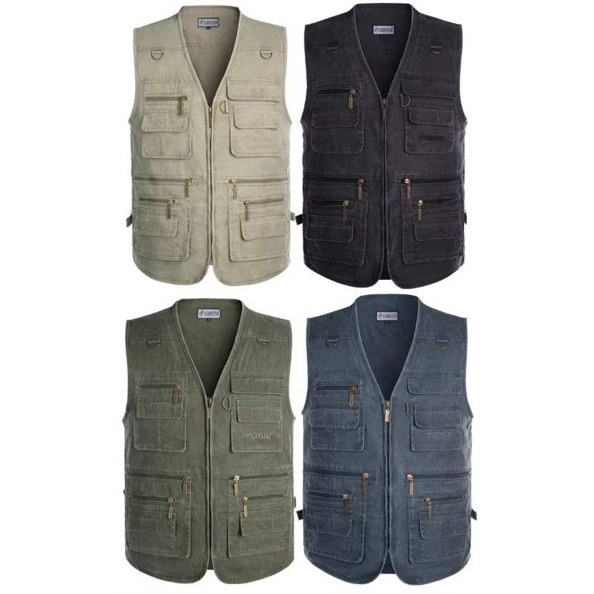 Men Outdoor Work Fishing Vest Waistcoat Jacket 6