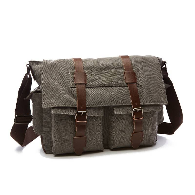 Large Canvas Messenger Bag 7