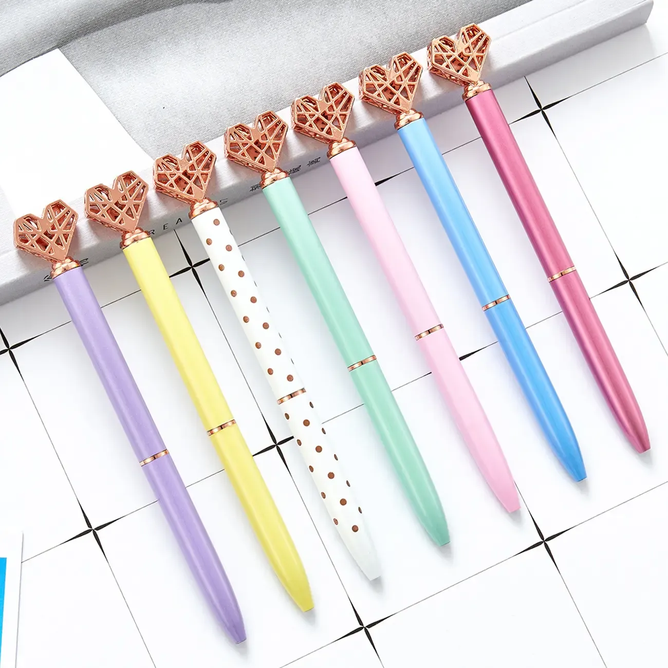 Heart Rose Gold Metal Pen 3
