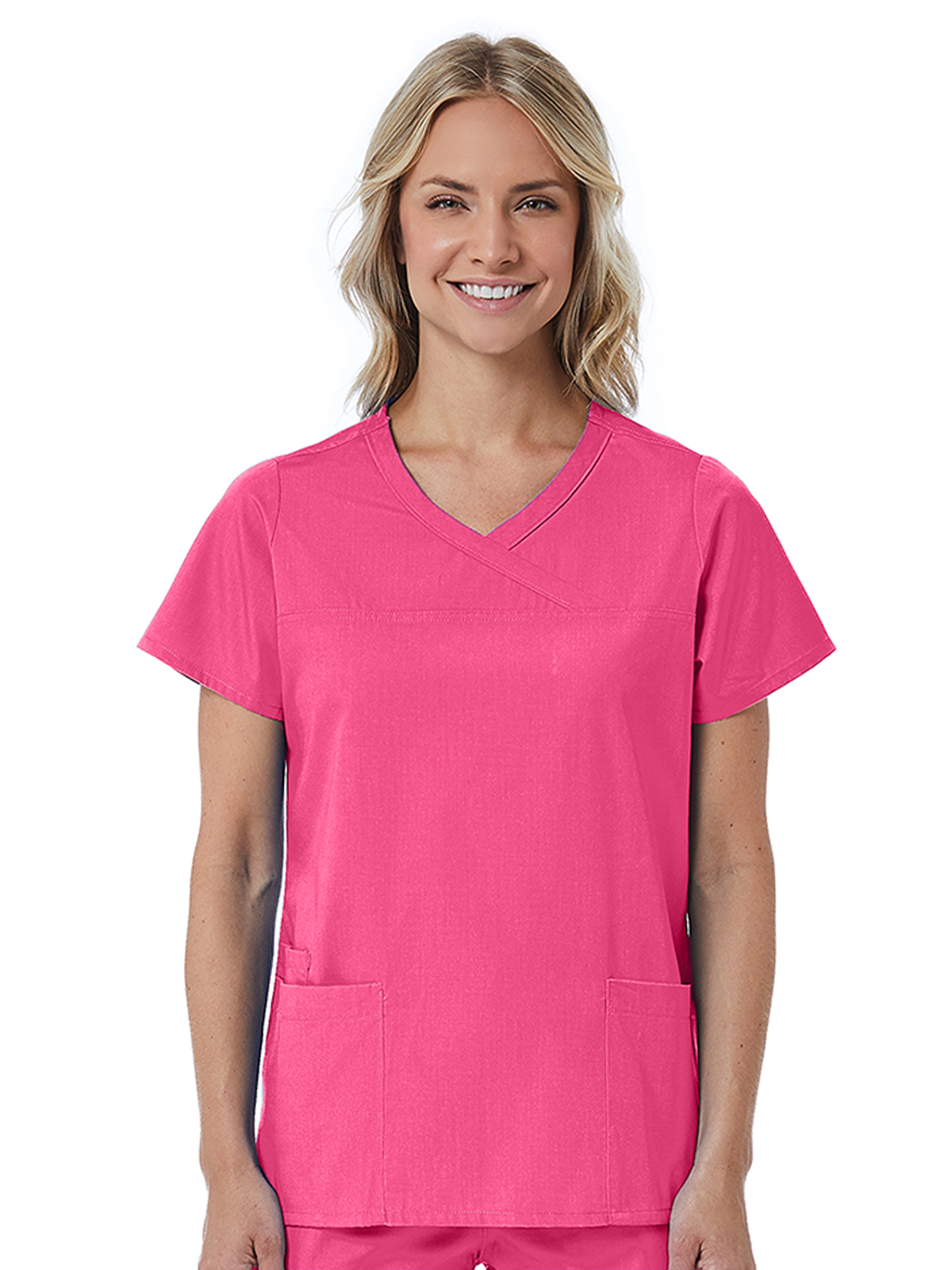 Maevn - Red Panda - Women's Three-Pocket Curved Mock Wrap Top 7