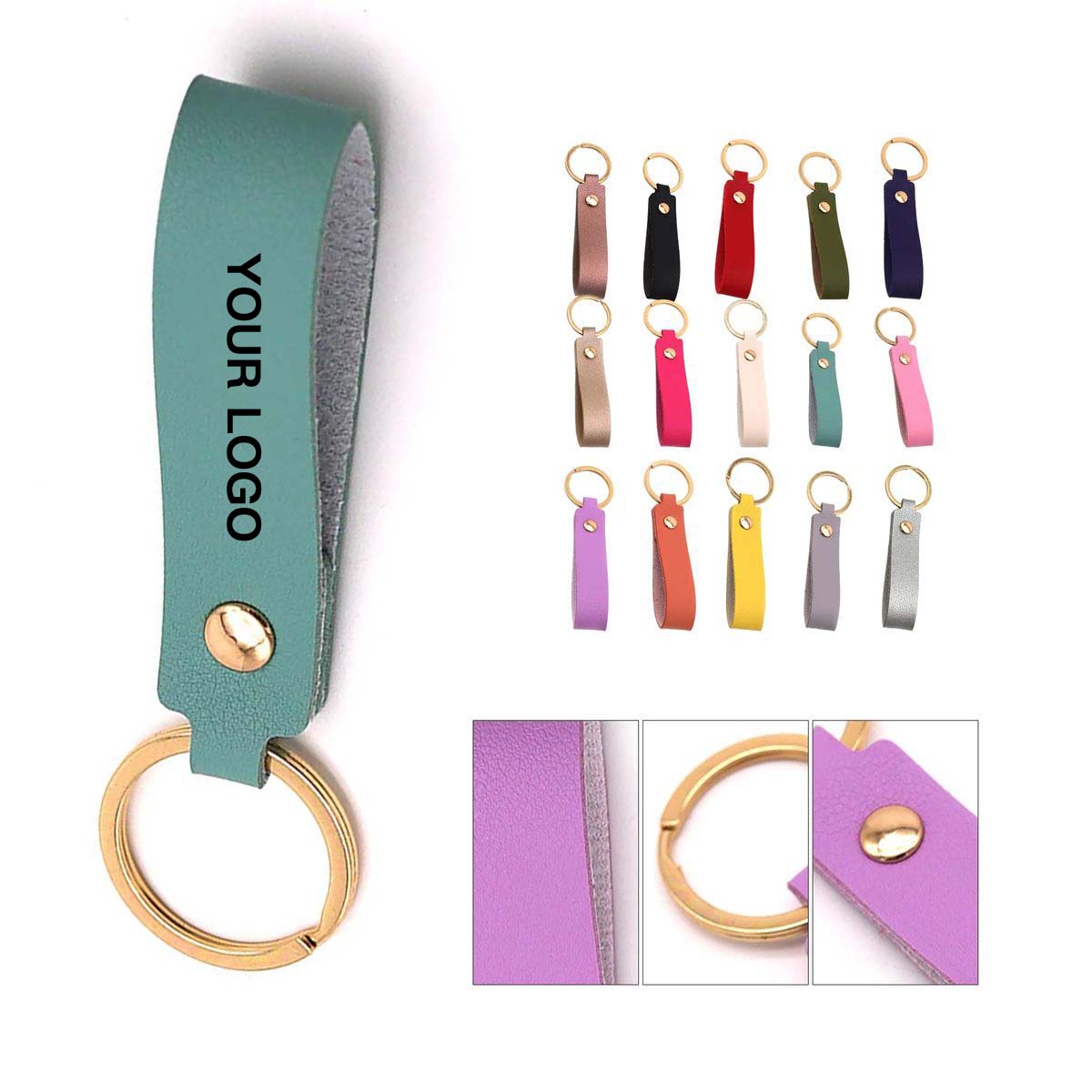 Elegant Leather Keychain Lightweight and Portable 1
