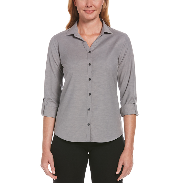 Perry Ellis Ladies Heathered Woven Shirt 5