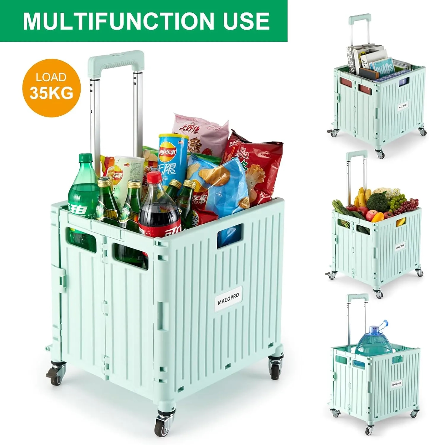 20L Rolling Crate Handcart 5