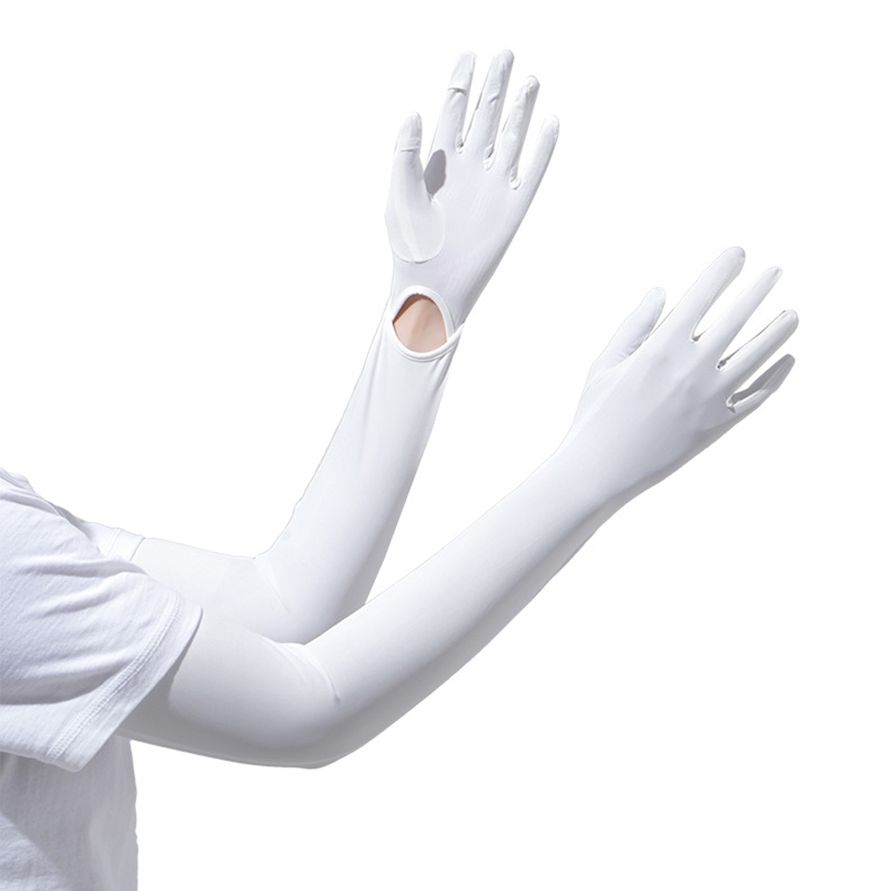 Women Sun Protection Arm Sleeve With Tumb Hole 8