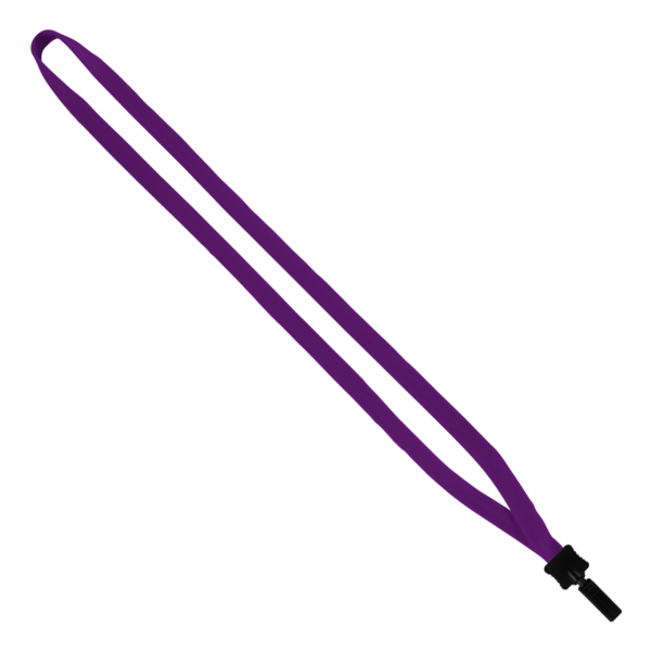 1/2" Cotton Lanyard with Plastic Clamshell & Bulldog Clip 2