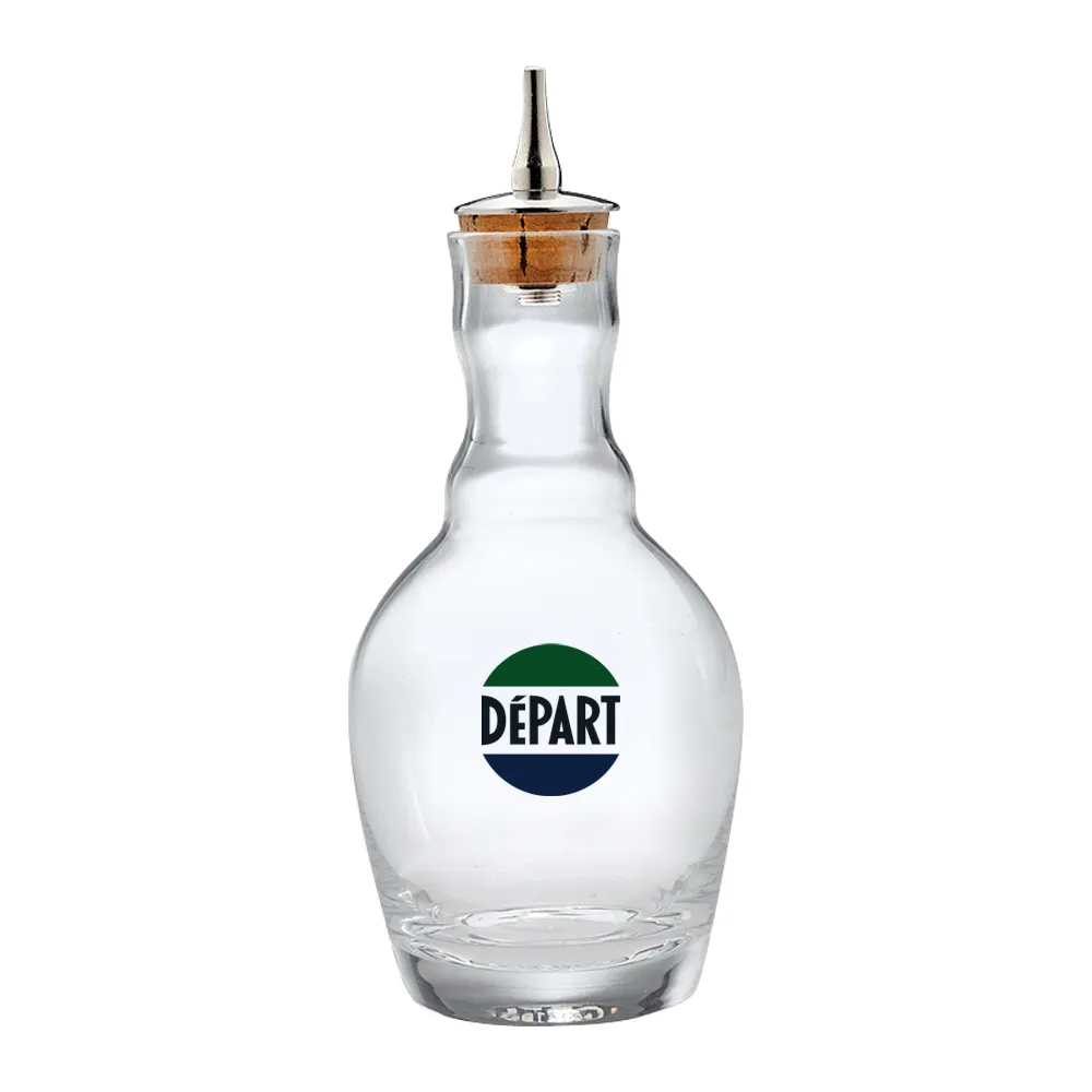 7.4oz. Glass Bitters Bottle Genie Design 7