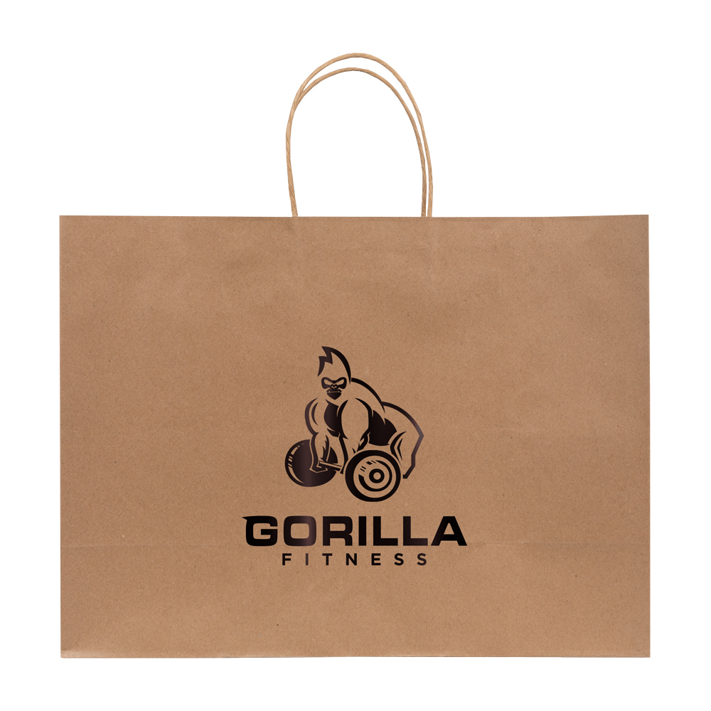 J- Fold Natural Kraft Shopping Bag