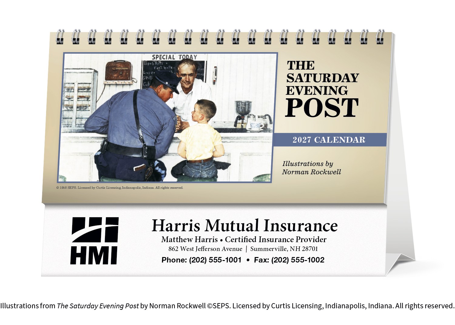 Triumph® Calendars The Saturday Evening Post Illustrations by Norman Rockwell Desk Calendar 58