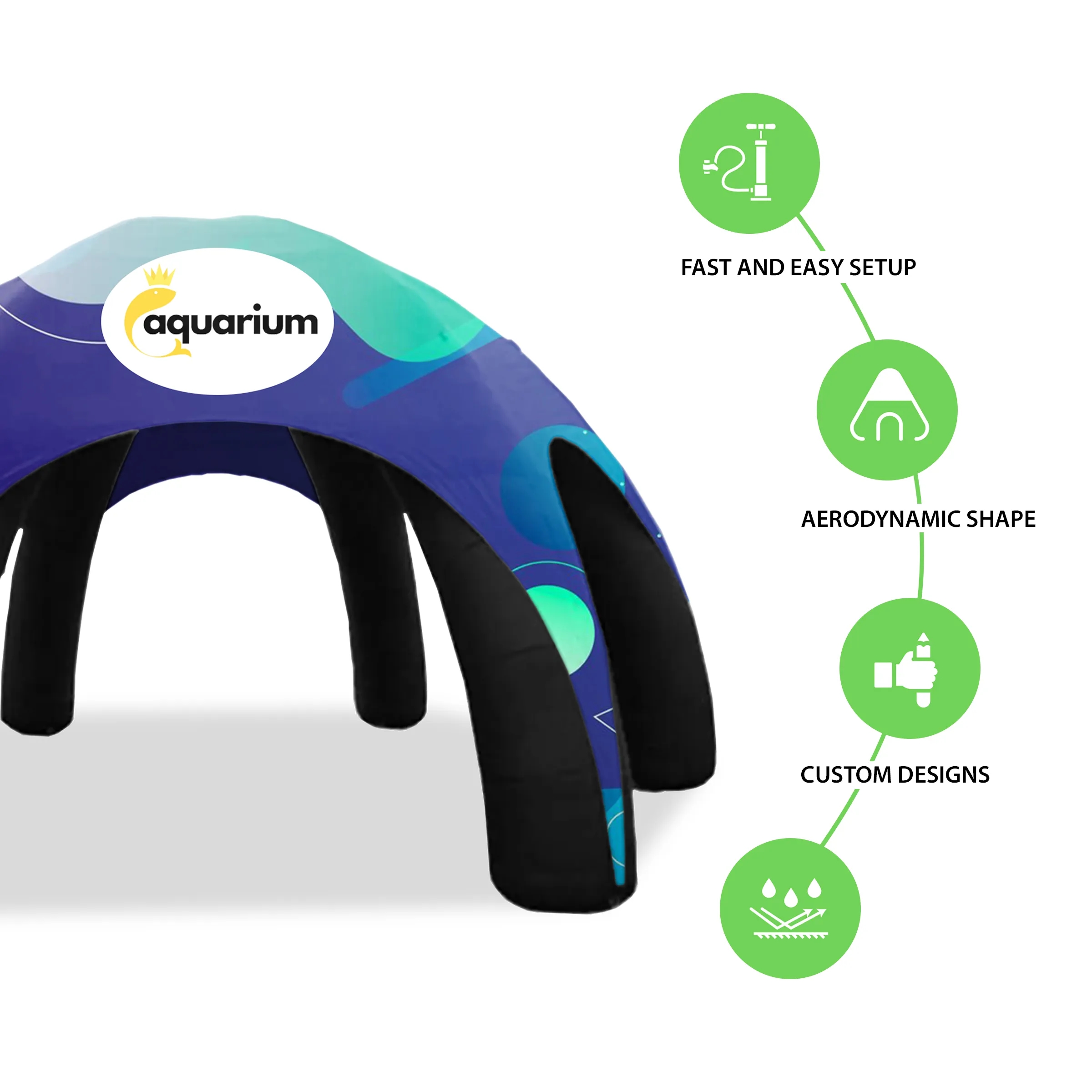33' Custom Inflatable Spider Tent with 6 legs with Canopy 5