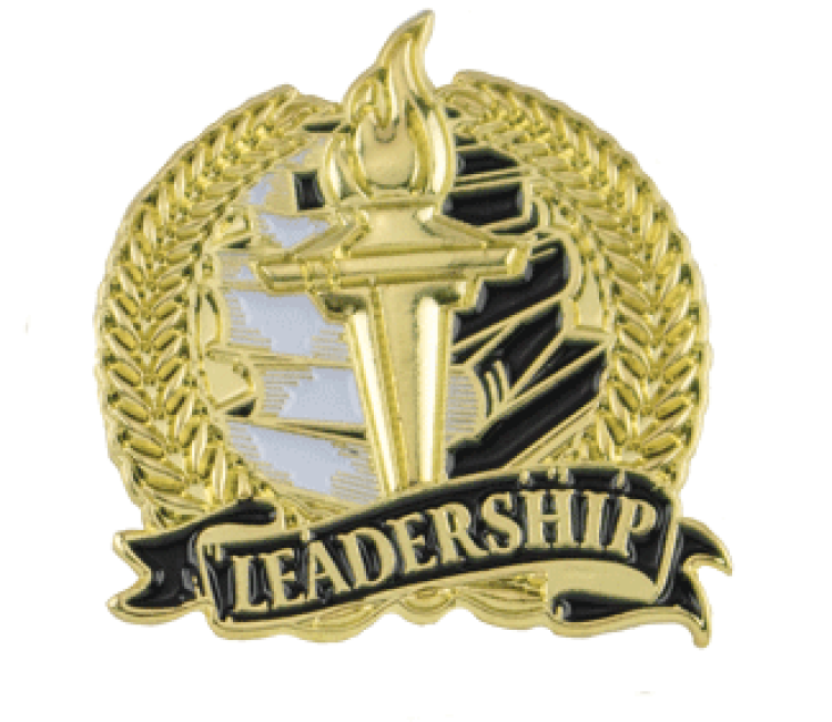Academic Lapel Pin- Leadership (1-1/8")