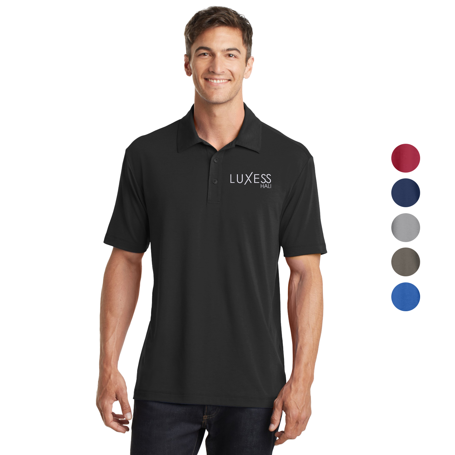 Port Authority Cotton Touch Performance Polo w/ Screen Print 2