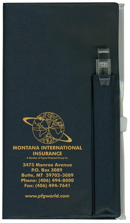 Weekly Zip Back Planner w/ Pen & Zip Lock Pocket (2 Color Insert w/ Map) - Solid Colors 4