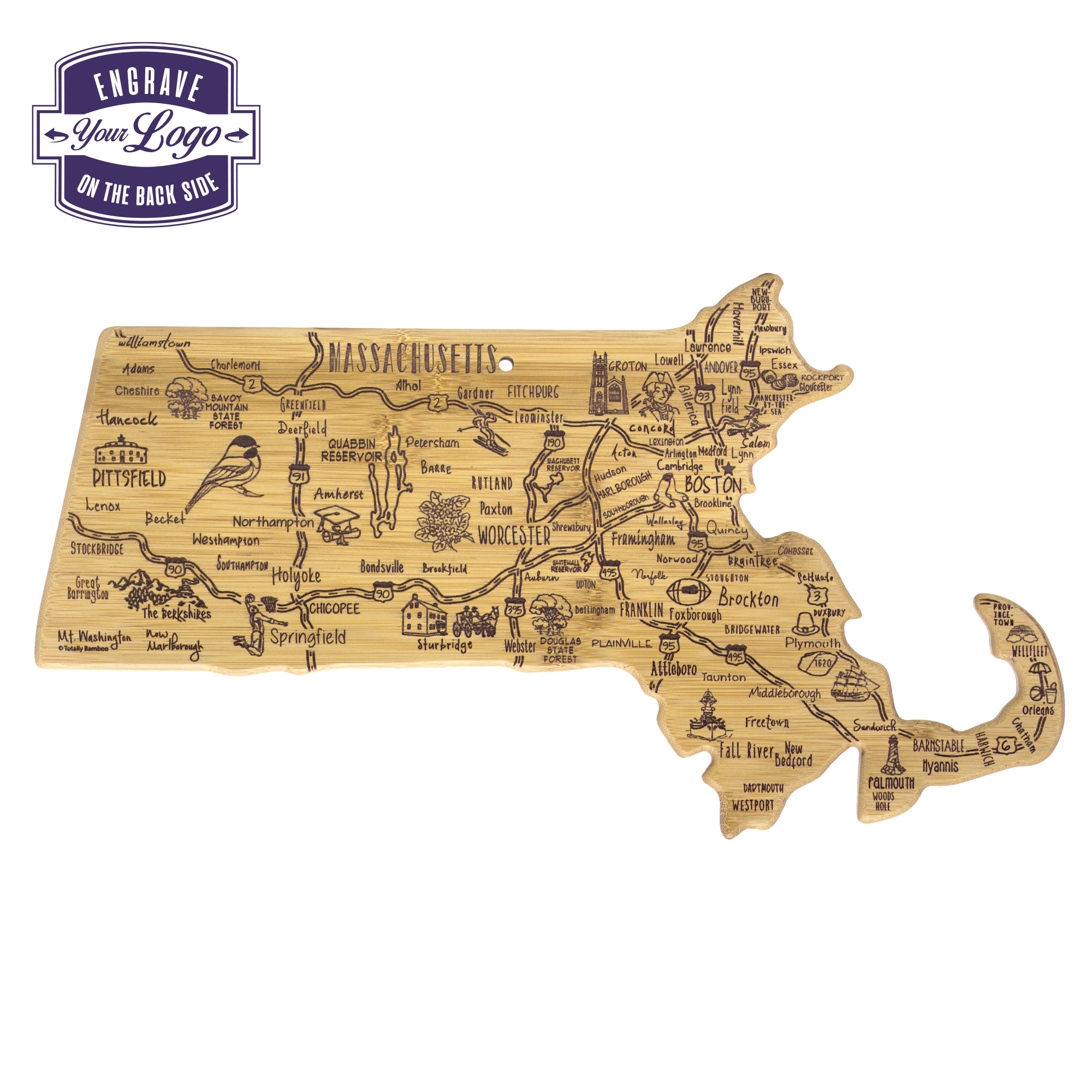 Destination Massachusetts Cutting & Serving Board