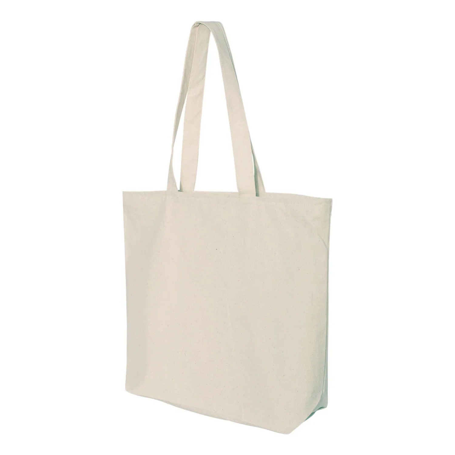 Wide Canvas Zippered Tote Bag 4