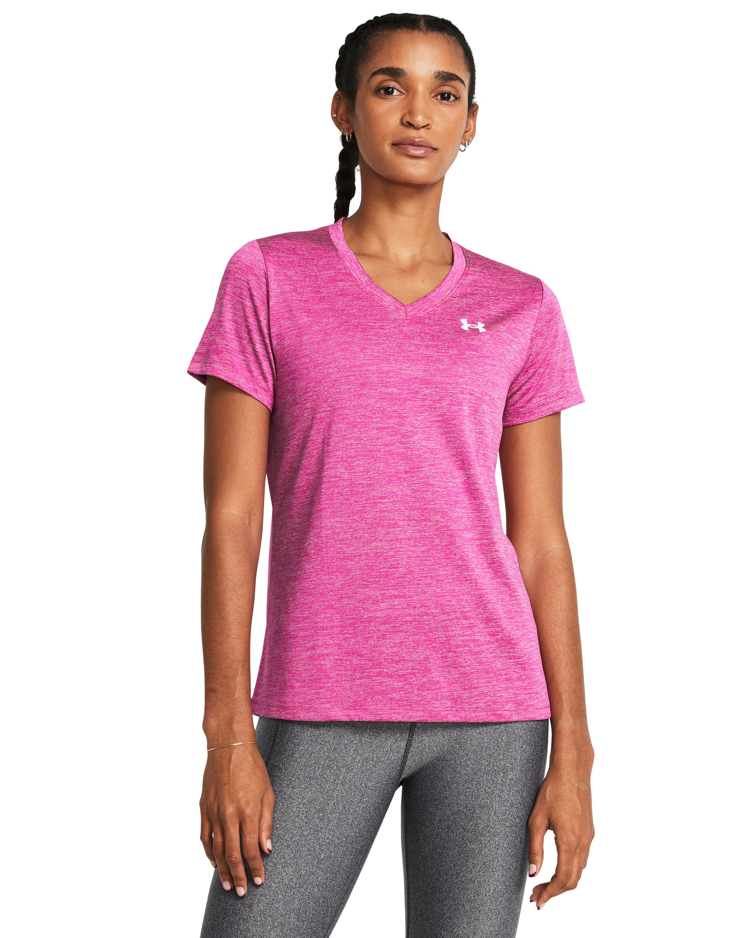 UA Tech Twist Women's V-Neck Short Sleeve 12