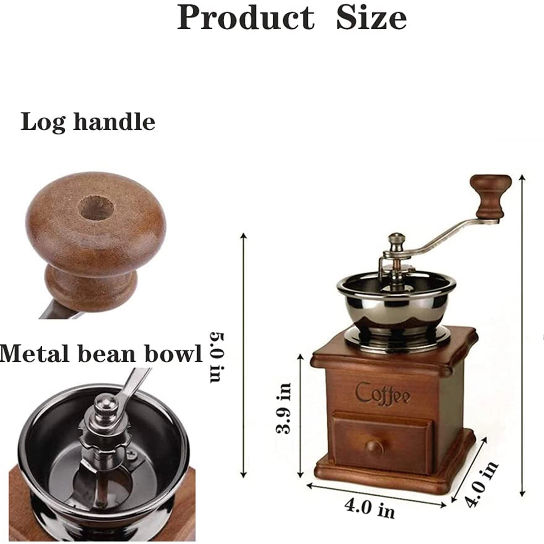 Manual Coffee Grinder, Vintage Style Great Gift 5