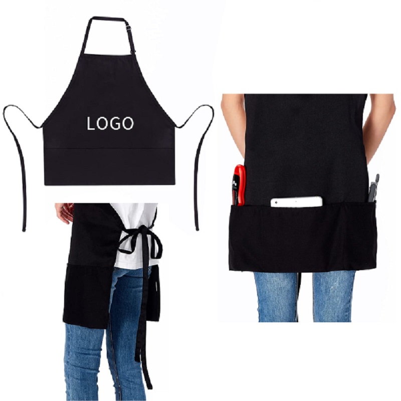 Adjustable Bib Kitchen Cooking Aprons W/ Three-section Pocket 1