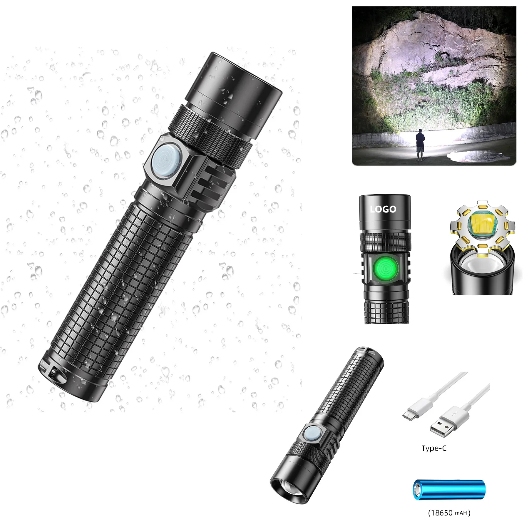 10000 Lumens Rechargeable Flashlights 3