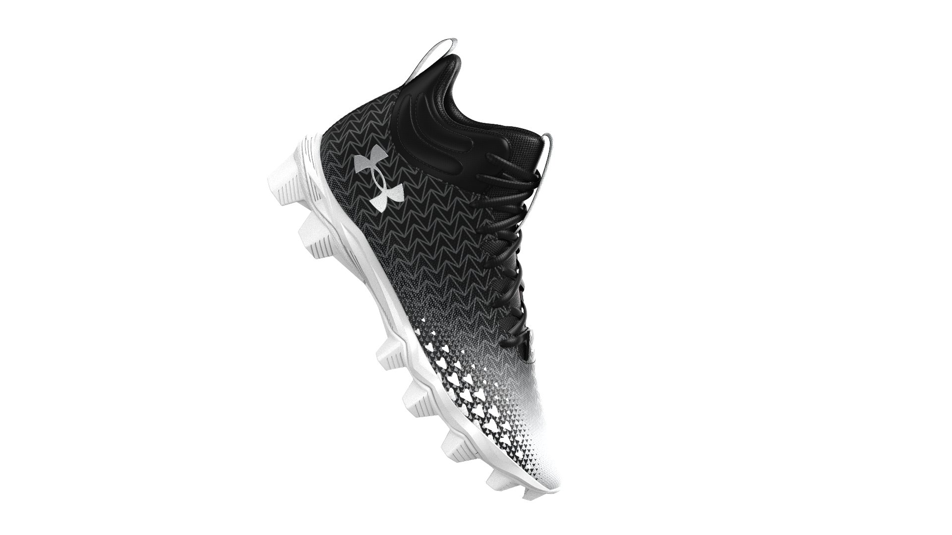 Boys' UA Spotlight Franchise 3 RM Wide Jr. Football Cleats 2