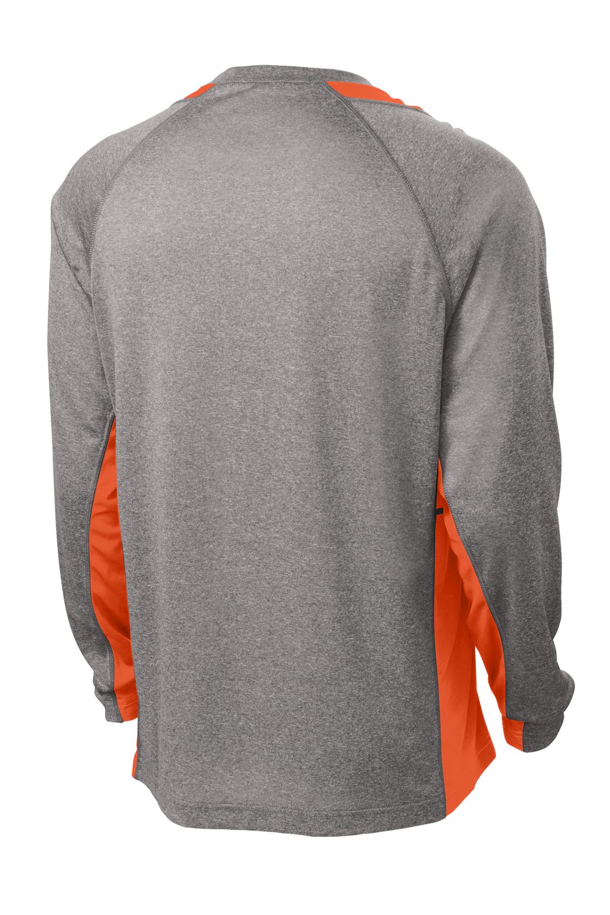 Sport-Tek Long Sleeve Heather Colorblock Contender Tee. ST361LS 18