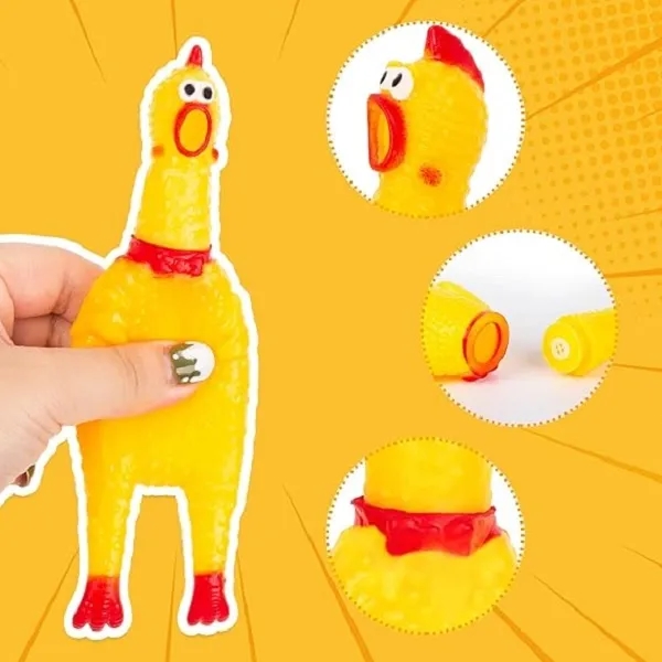 SqueezeyRubber chicken toy 6
