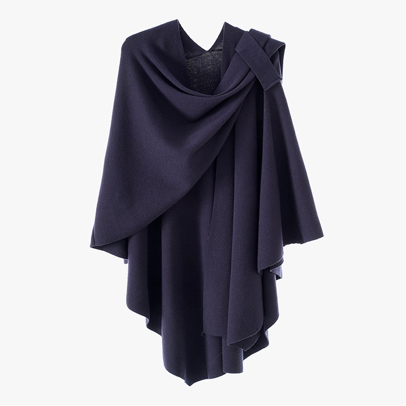 Womens Large Cross Front Poncho Sweater 2