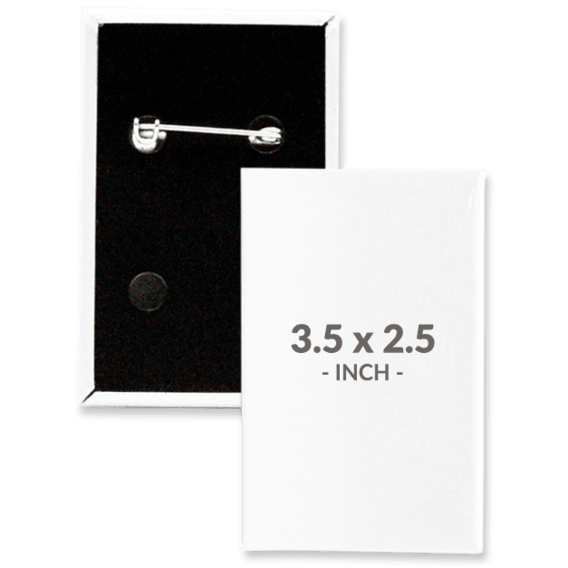3.5 X 2.5 Inch Rectangle Custom Buttons 2