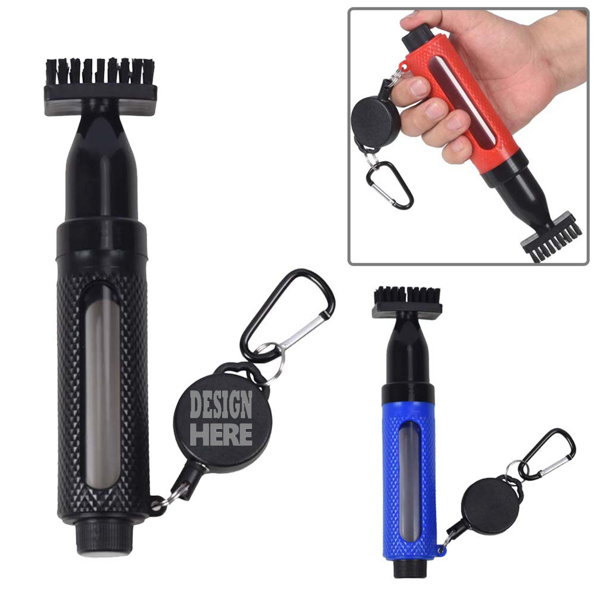 Golf Club Cleaning Brush With Water Spray 1