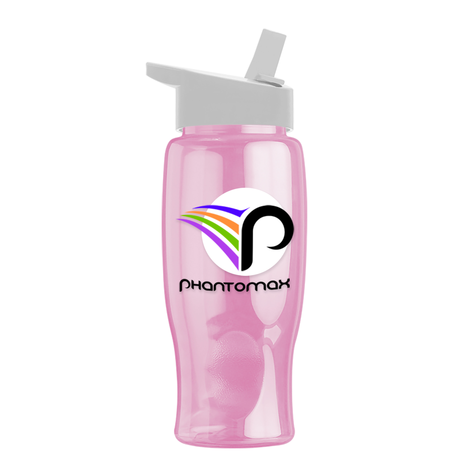 Poly-pure - 27 oz. Transparent Bottle with Flip Straw and Digital Imprint 10