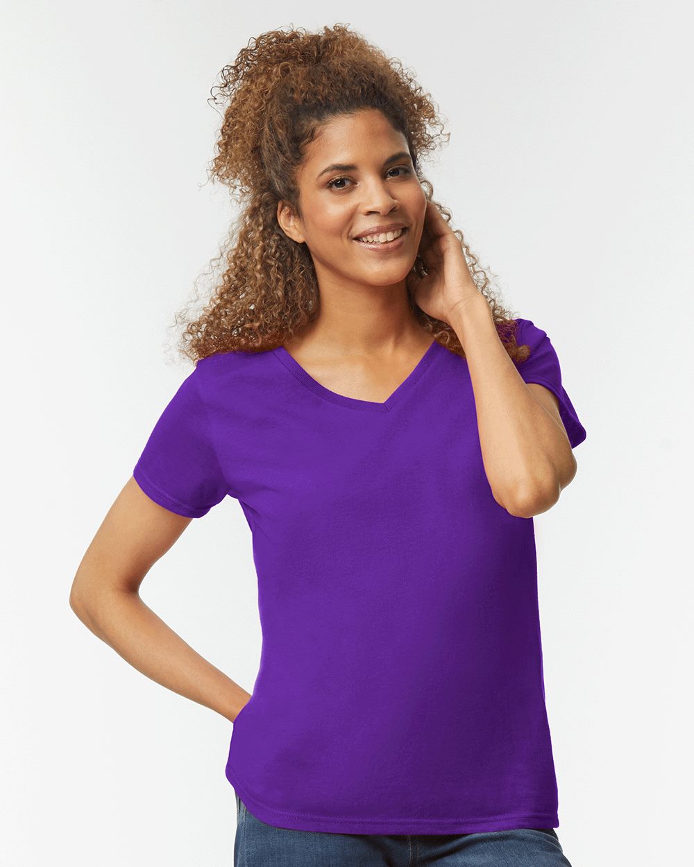 Heavy Cotton Women’s V-Neck T-Shirt