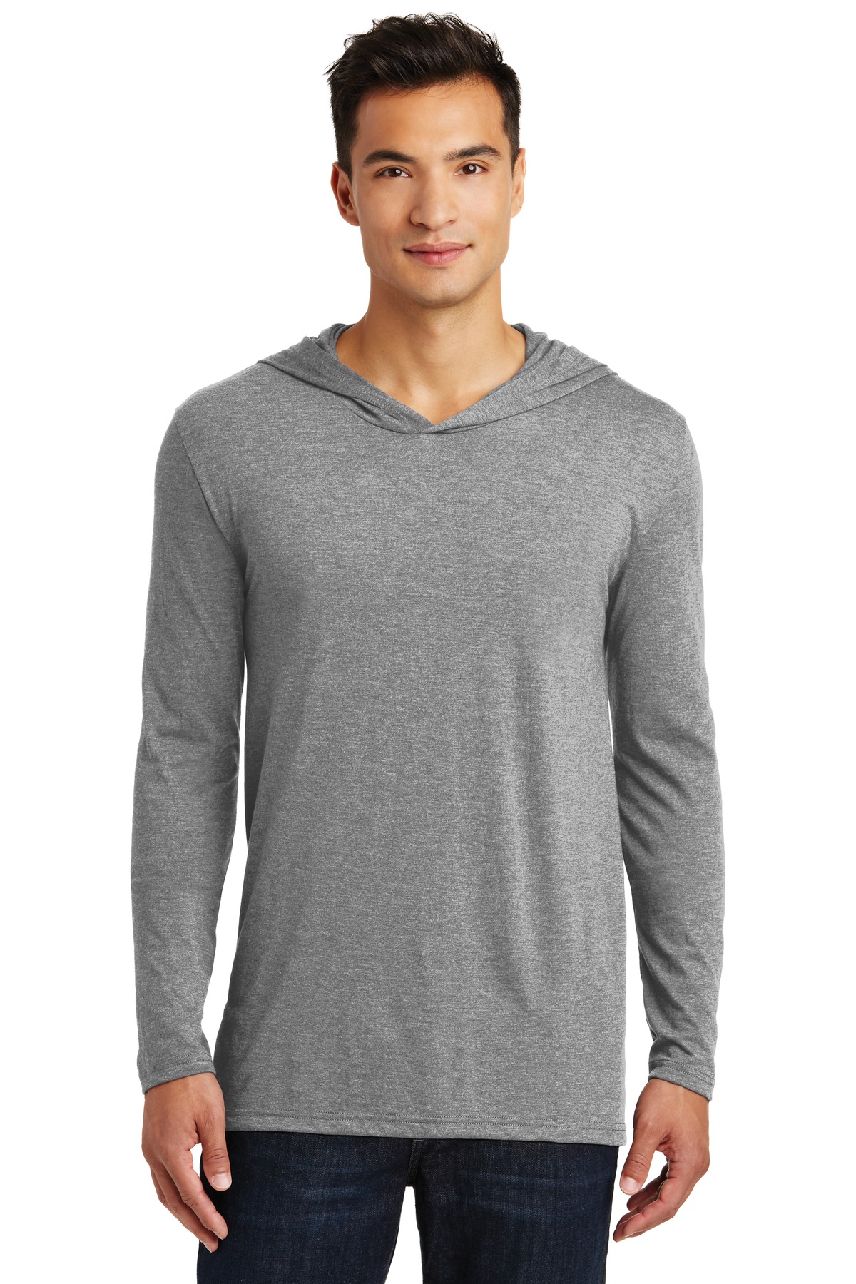 District Perfect Tri Long Sleeve Hoodie. DM139, custom hoodie or sweatshirt with logo imprint 13