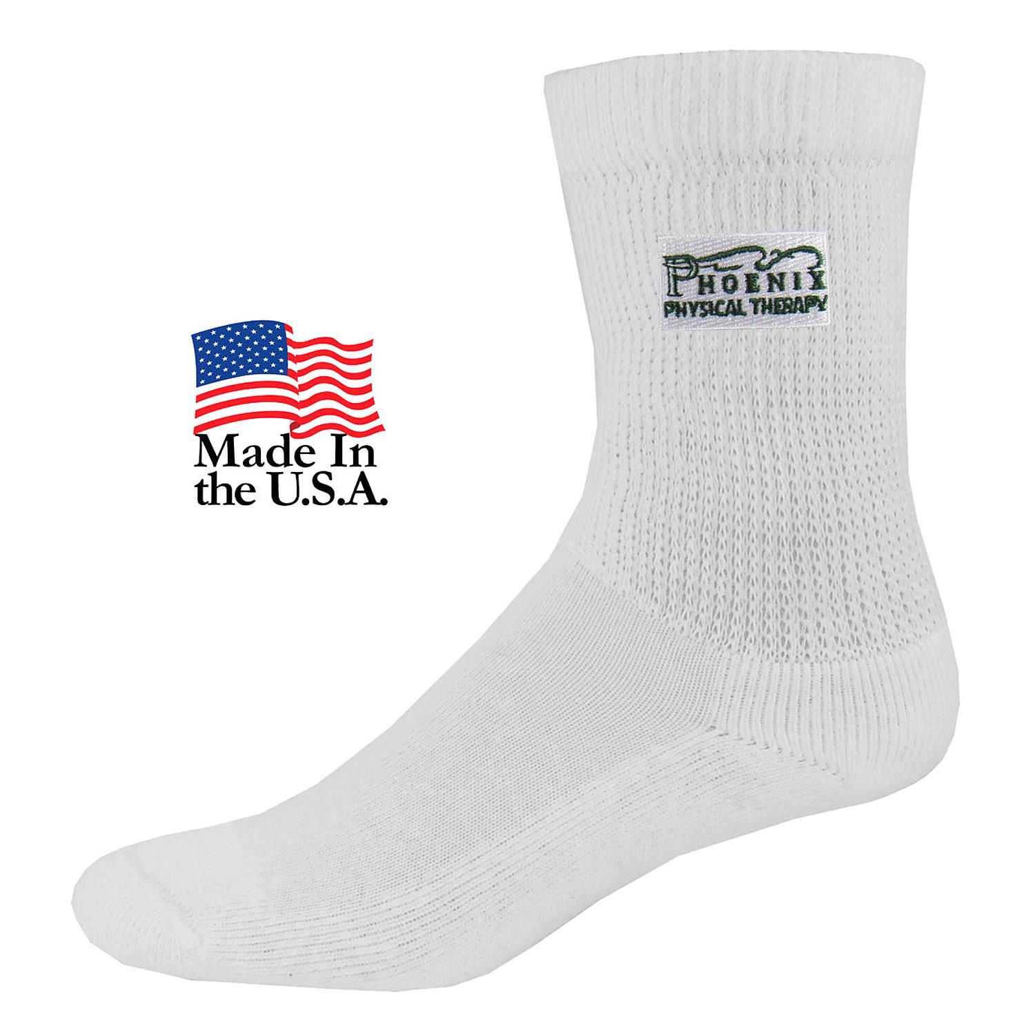 Non Binding Cotton Blend Athletic Crew Socks