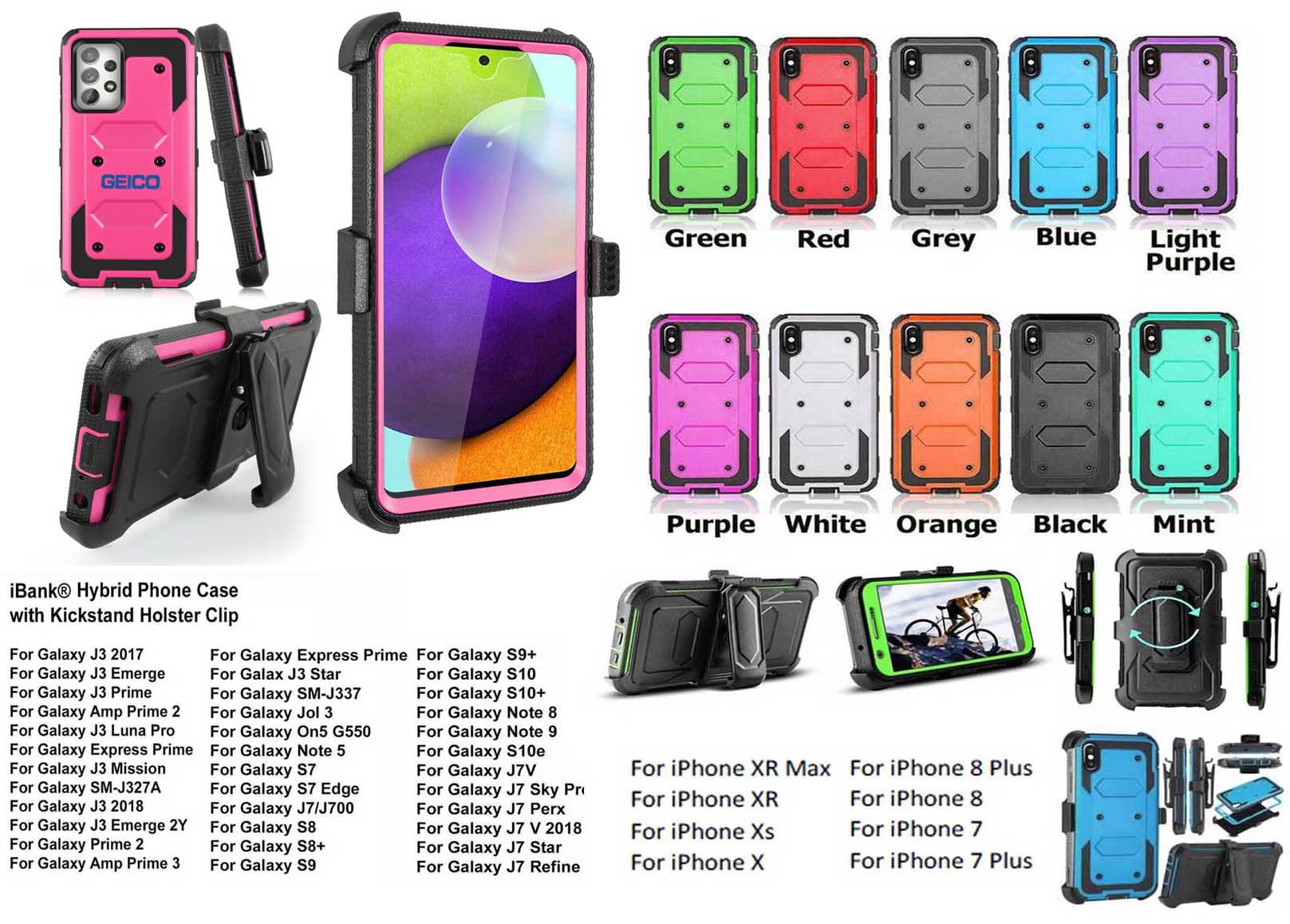 iBank ® Shockproof Case for iPhone 16, 16 Plus, 16 Pro, 16 Pro Max. Free Shipping 1