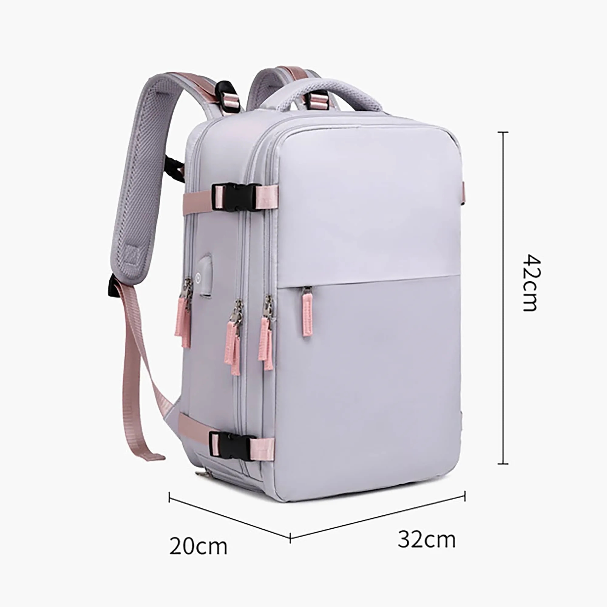 Custom Lavender Nylon Backpack 3