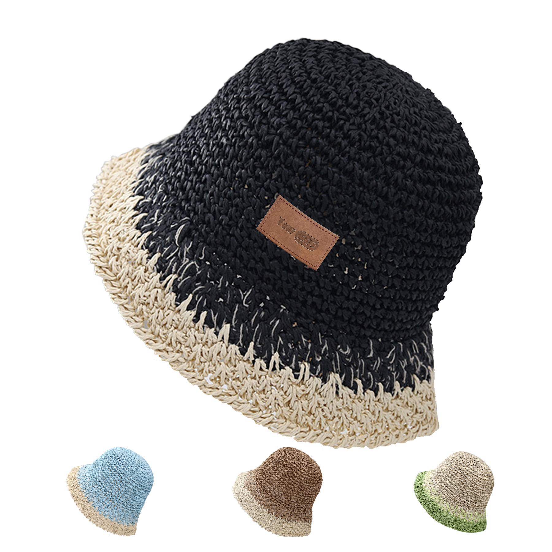 Jute Hand-woven sunscreen fisherman hat 2